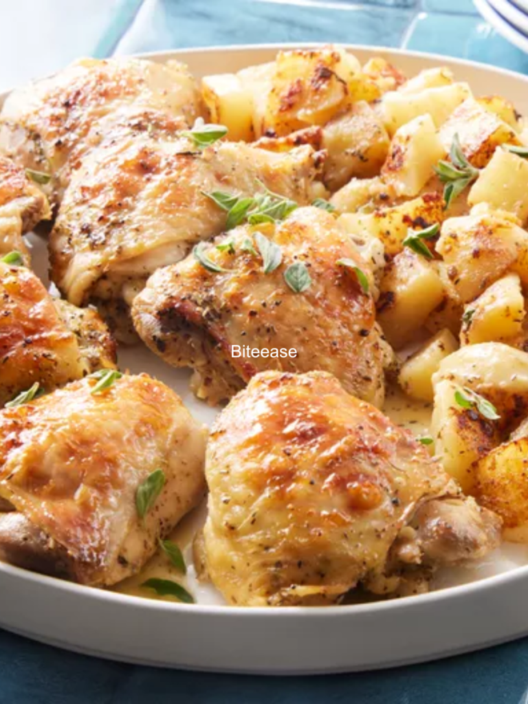 Greek Lemon Chicken and Potatoes – Crispy, Juicy, and Packed with Fresh Mediterranean Flavor