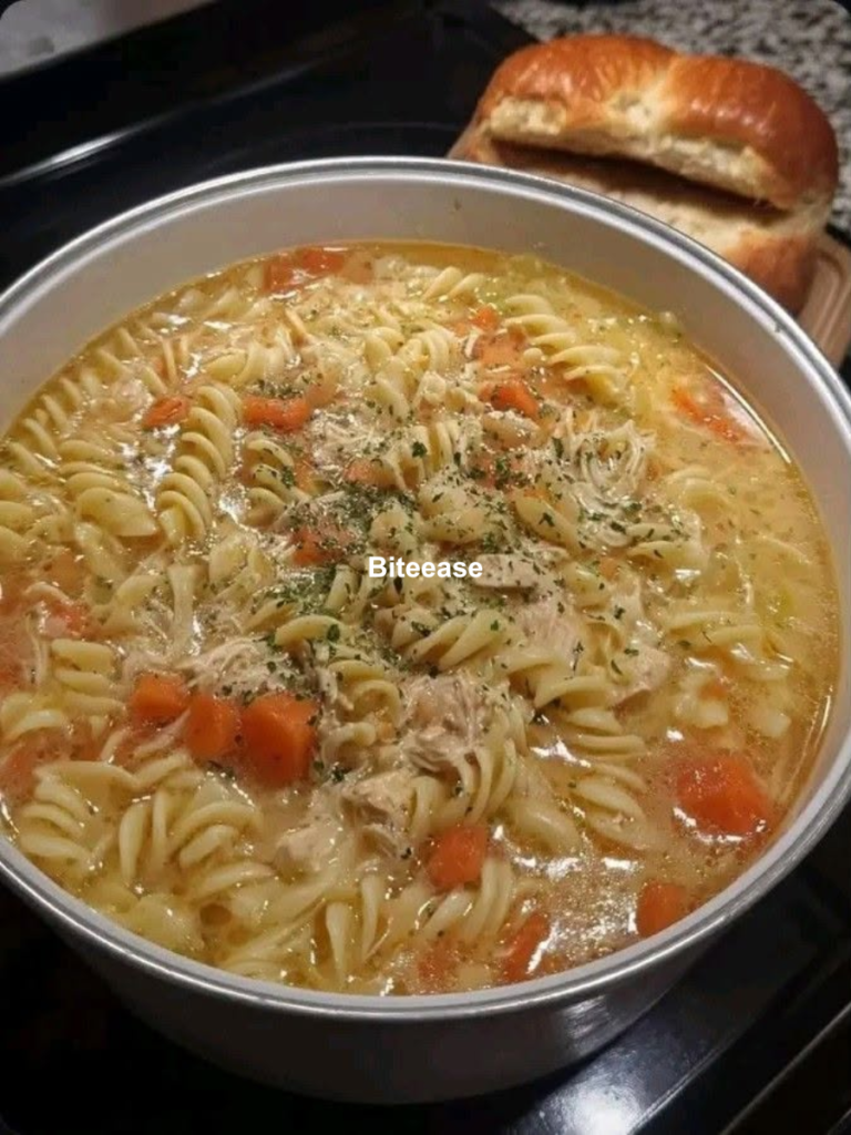 Creamy Chicken Noodle Soup – Rich, Cozy, and Perfect for Every Season